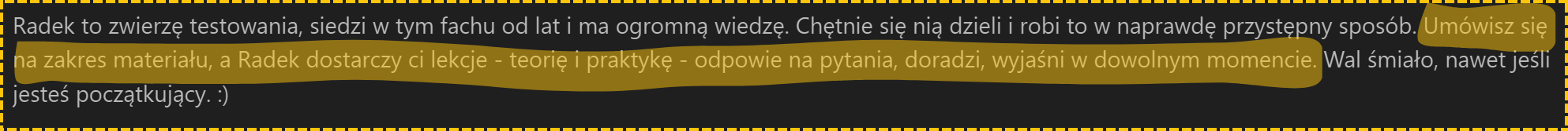 Opinia Daniela w trakcie konsultacji